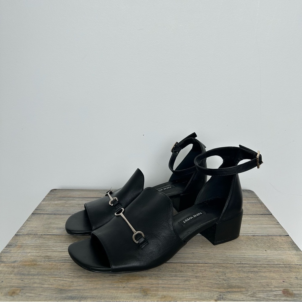 Nine West Black Heeled Sandals